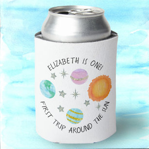 First Trip Around The Sun Girl's Birthday  Can Cooler