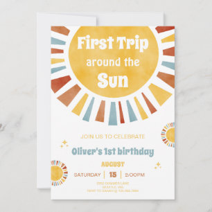 First Trip Around The Sun Invitation