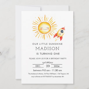 First trip around the sun invitation
