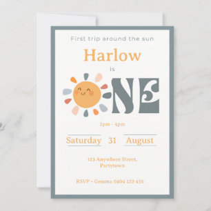 First trip around the sun invitation