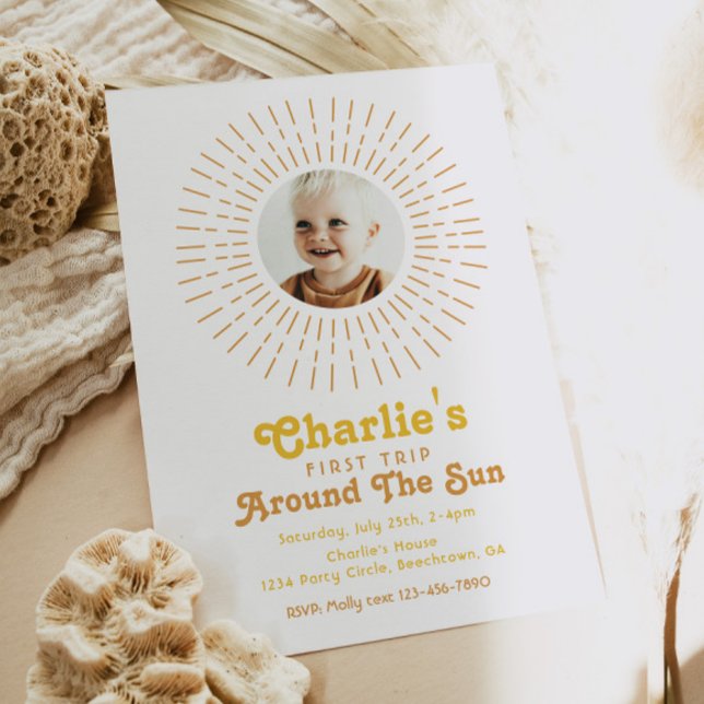 First Trip Around The Sun Invitation | Boho (Creator Uploaded)