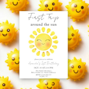 First Trip Around The Sun Kids 1st Birthday Invitation