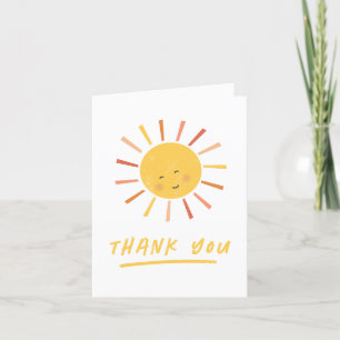First Trip Around the Sun Kids Birthday  Thank You Card