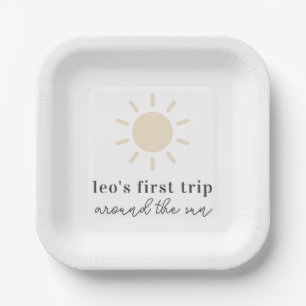 First Trip Around The Sun Paper Plate
