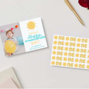 first trip around the sun photo Invitation