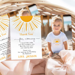 First trip around the sun photo thank you card