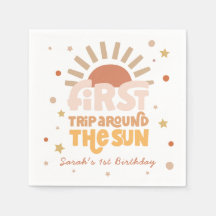 First Trip Around The Sun Retro 1st Birthday