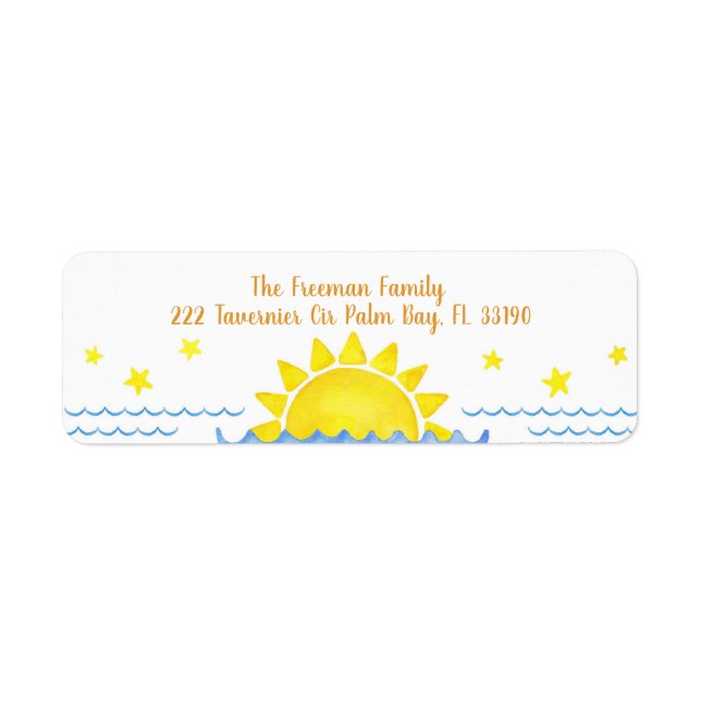 First Trip Around The Sun Return Address Label (Front)