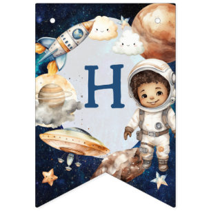 First Trip Around the Sun Space 1st Birthday Bunting