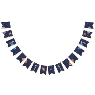 First Trip Around the Sun Space 1st Birthday Bunting