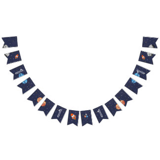 First Trip Around the Sun Space 1st Birthday Bunting