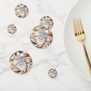 First Trip Around the Sun Space  1st Birthday   Confetti