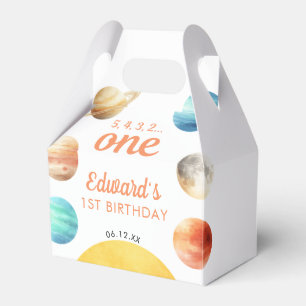 First Trip Around The Sun Space 1st Birthday Favour Box