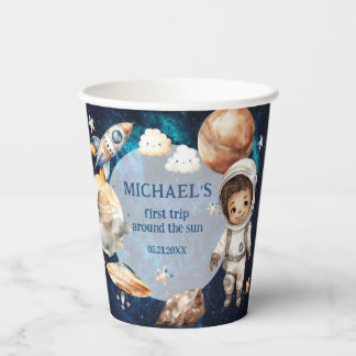First Trip Around the Sun Space 1st Birthday Paper Cups