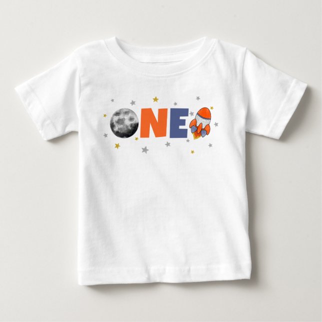 First Trip Around the Sun Space 1st Birthday Shirt (Front)