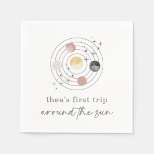 First Trip Around The Sun Space Napkin