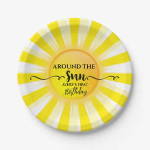 First Trip around the Sun Summer Birthday Party  Paper Plate
