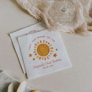 First Trip Around The Sun- Sunshine 1st Birthday  Napkin