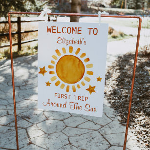  First Trip Around The Sun- Sunshine Welcome  Poster