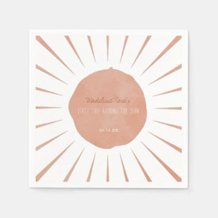 First Trip Around The Sun   Terracotta Sunshine  Napkin