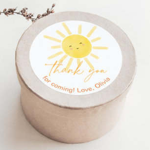 First trip around the sun thank you classic round sticker