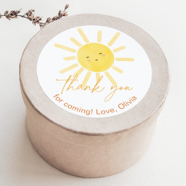 First trip around the sun thank you classic round sticker (Creator Uploaded)