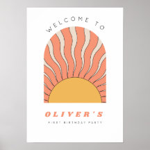 First Trip Around the Sun Welcome Sign Poster