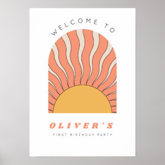 First Trip Around the Sun Welcome Sign Poster