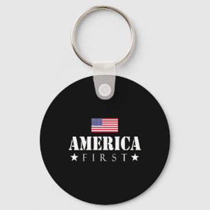 First Trump 2024 America First  Key Ring