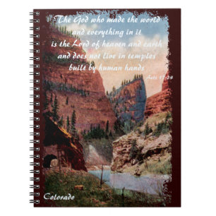 First Tunnel Vintage Railroad Colorado Christian Notebook