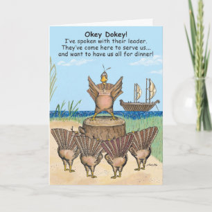 First Turkeys Thanksgiving Card