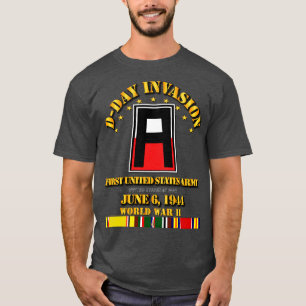 First United States D Day w Svc Ribbons T-Shirt
