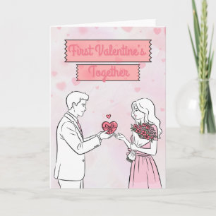 First Valentine’s Day Together Personalized Greeti Card