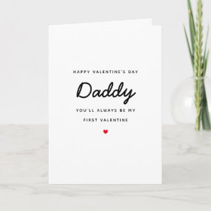First Valentines Love Newborn Baby Daddy Dad Card