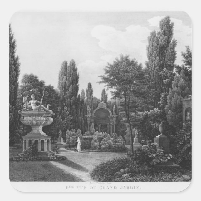 First view of the great garden square sticker (Front)