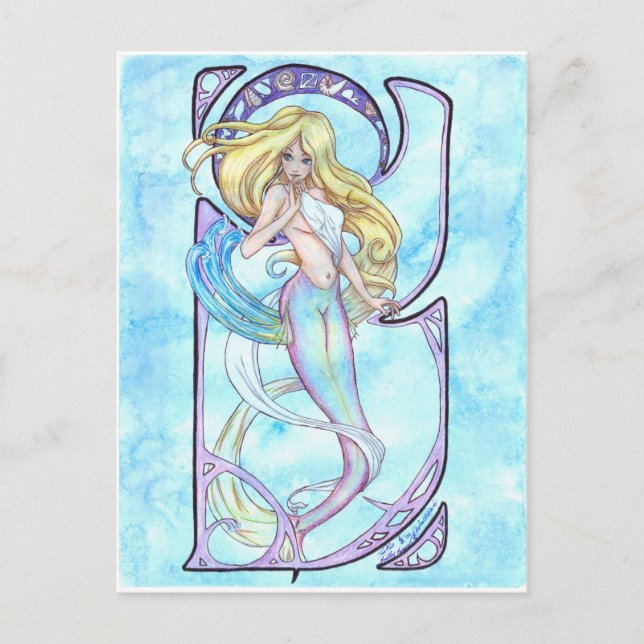 First Wave Mermaid Mini-Print postcard (Front)
