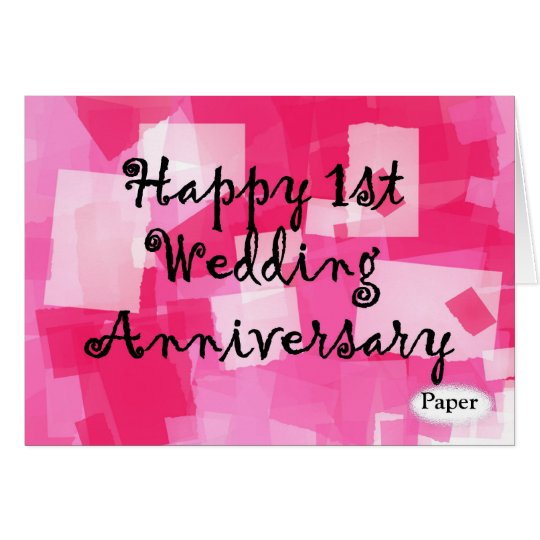 First Wedding  Anniversary  Card Zazzle co uk 