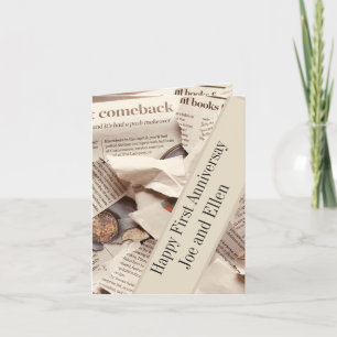 First Wedding Anniversary Editable Card