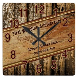 First Wedding Anniversary Gift for Husband, Clock