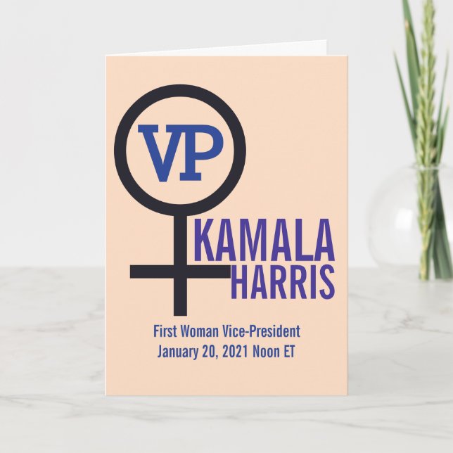 First Woman Vice President Kamala Harris VP Card (Front)