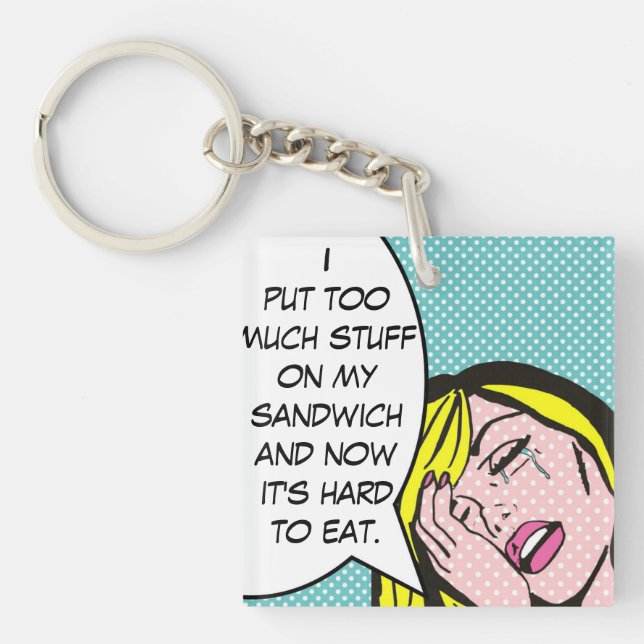 First World Problems Comic Book Keychain (Front)