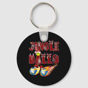 First Xmas As A Dad Jingle Volleyball Papa Uncle D Key Ring