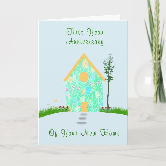 First Year Anniversary of New Home Card (Front)