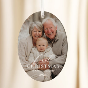 First Year as Grandparents Christmas Photo  Ceramic Tree Decoration