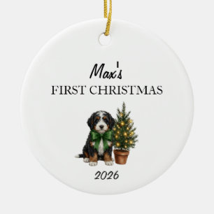 First Year Bernedoodle Christmas Ornament