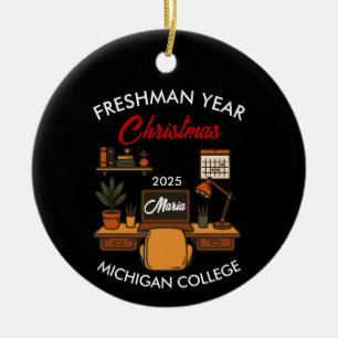 first year College Freshman, New College Student Ceramic Tree Decoration