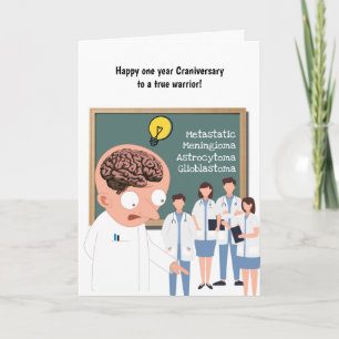 First year craniversary craniotomy warrior card