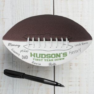 First Year Down Autograph Football Keepsake American Football
