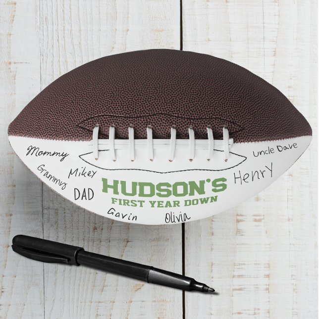 First Year Down Autograph Football Keepsake American Football (Creator Uploaded)