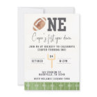 First Year Down First Birthday Invitation Football